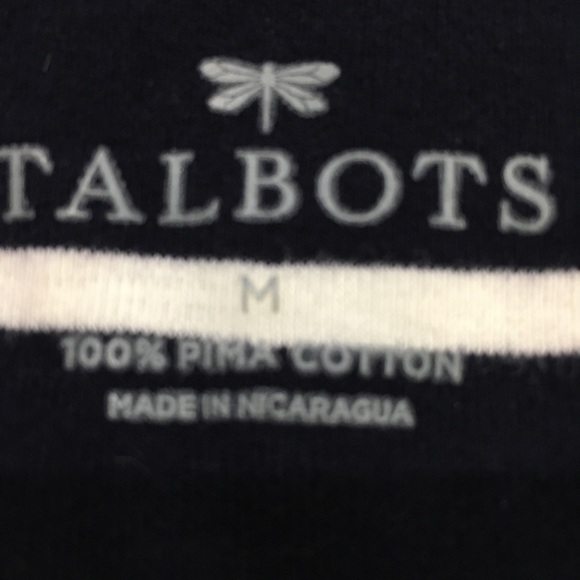 TALBOTS Cute Navy & White Button Top - Picture 7 of 9